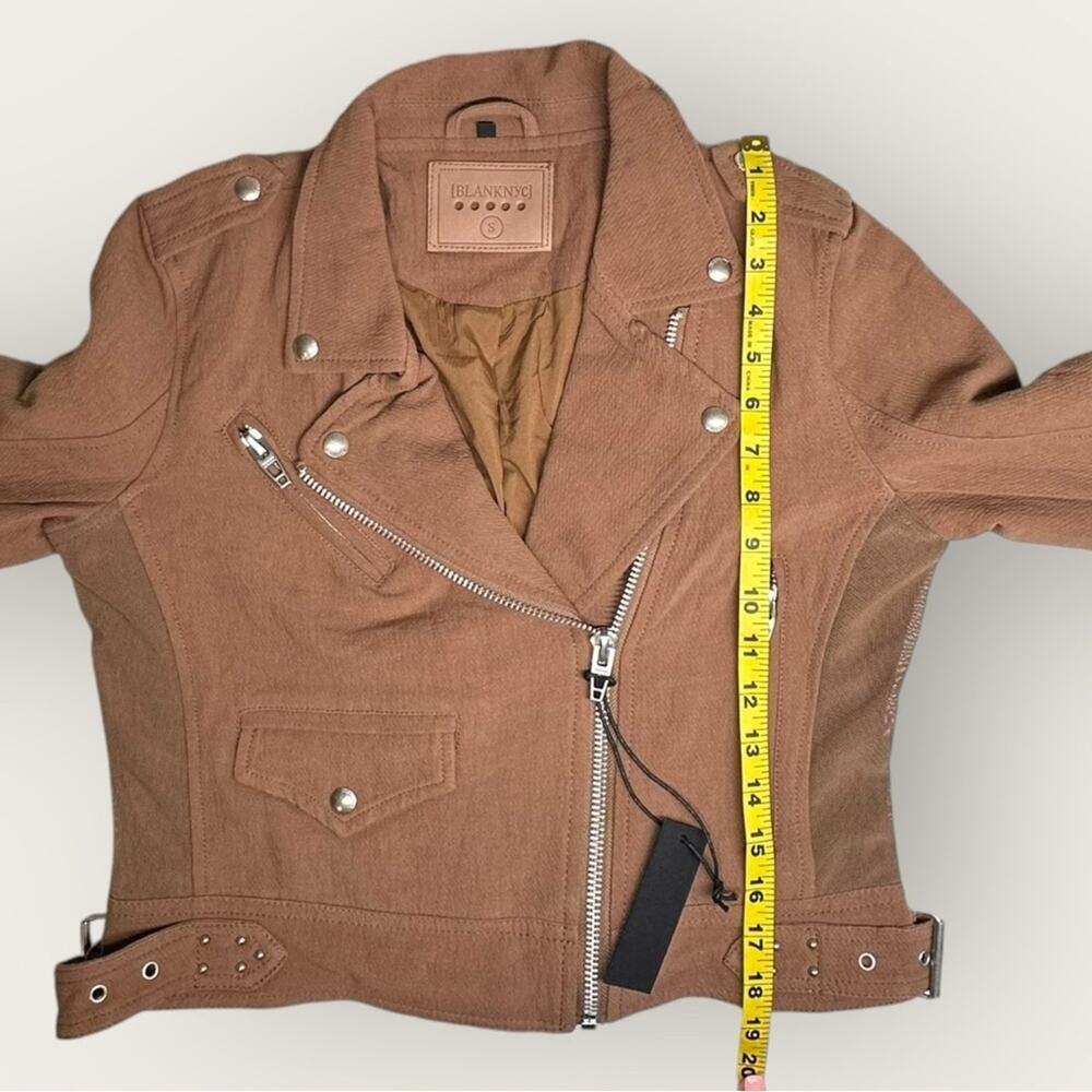 NWT | BlankNYC | Textured Moto Tan Jacket | Chai Tea | Small - Picture 12 of 16